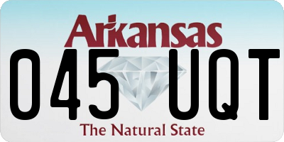 AR license plate 045UQT