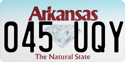 AR license plate 045UQY