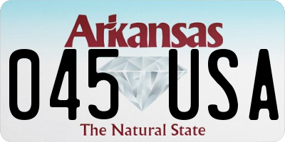 AR license plate 045USA