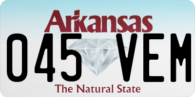 AR license plate 045VEM
