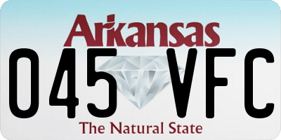 AR license plate 045VFC