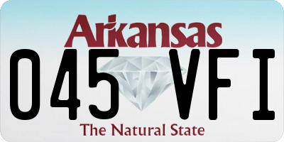 AR license plate 045VFI