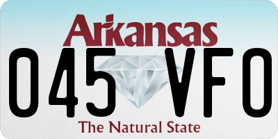 AR license plate 045VFO