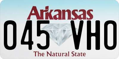 AR license plate 045VHO