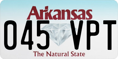 AR license plate 045VPT