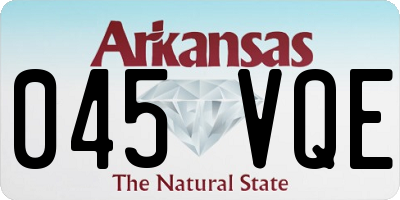 AR license plate 045VQE