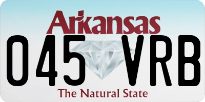 AR license plate 045VRB