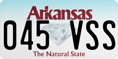 AR license plate 045VSS