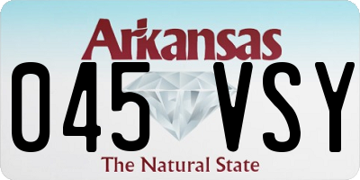 AR license plate 045VSY