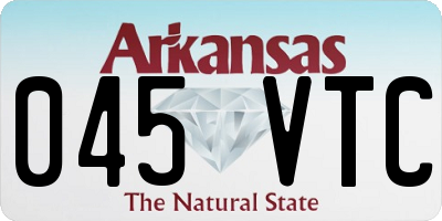 AR license plate 045VTC
