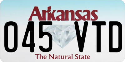 AR license plate 045VTD