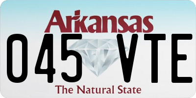 AR license plate 045VTE