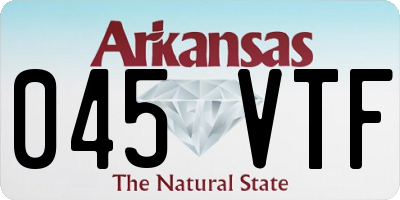 AR license plate 045VTF