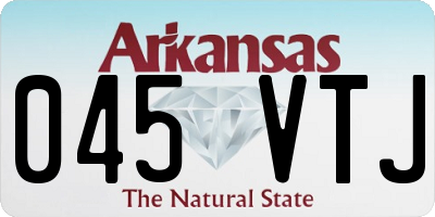 AR license plate 045VTJ