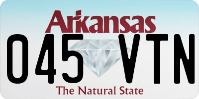 AR license plate 045VTN