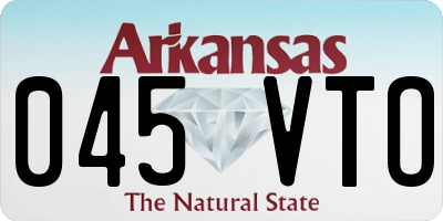 AR license plate 045VTO
