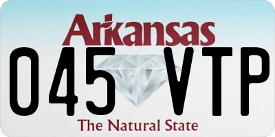 AR license plate 045VTP