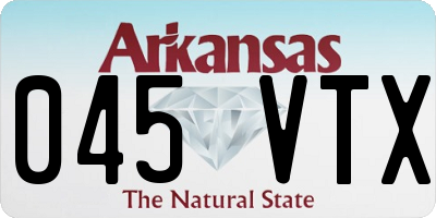AR license plate 045VTX