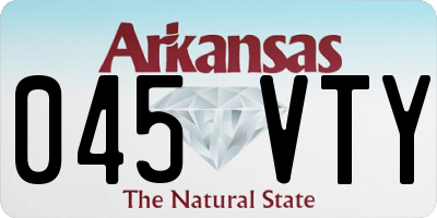 AR license plate 045VTY