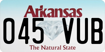 AR license plate 045VUB