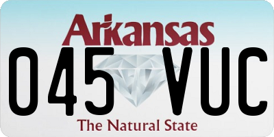 AR license plate 045VUC