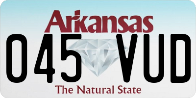AR license plate 045VUD