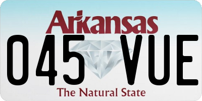 AR license plate 045VUE