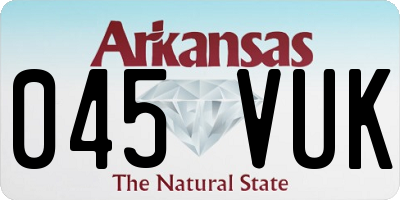 AR license plate 045VUK
