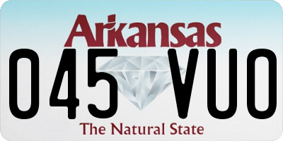AR license plate 045VUO