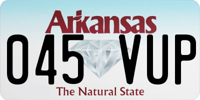 AR license plate 045VUP