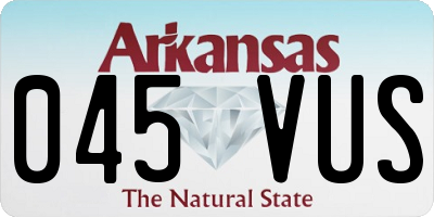 AR license plate 045VUS