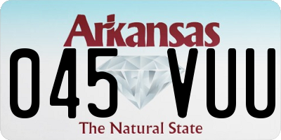 AR license plate 045VUU