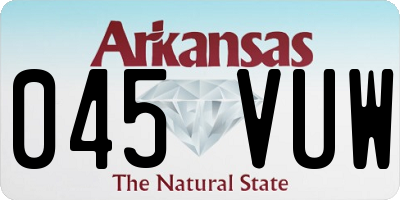 AR license plate 045VUW