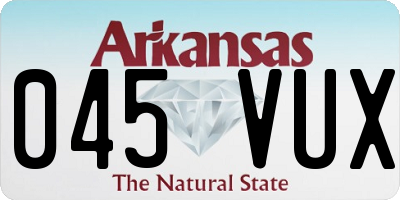 AR license plate 045VUX