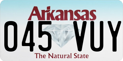 AR license plate 045VUY