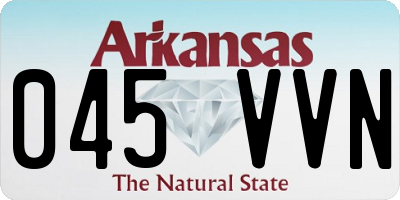 AR license plate 045VVN