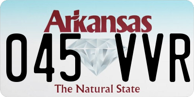 AR license plate 045VVR