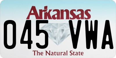 AR license plate 045VWA