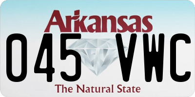 AR license plate 045VWC