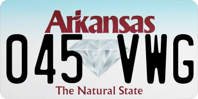AR license plate 045VWG