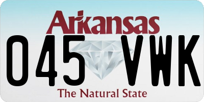 AR license plate 045VWK