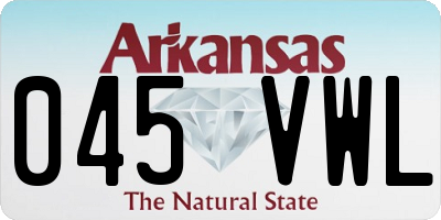 AR license plate 045VWL