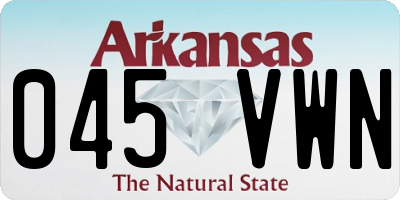AR license plate 045VWN