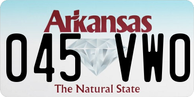 AR license plate 045VWO