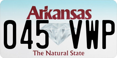 AR license plate 045VWP