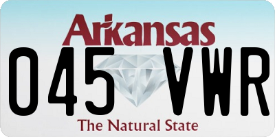 AR license plate 045VWR