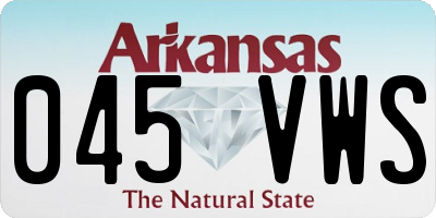 AR license plate 045VWS