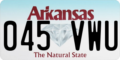 AR license plate 045VWU