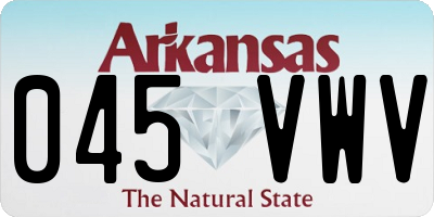 AR license plate 045VWV