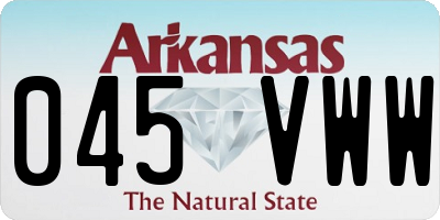 AR license plate 045VWW
